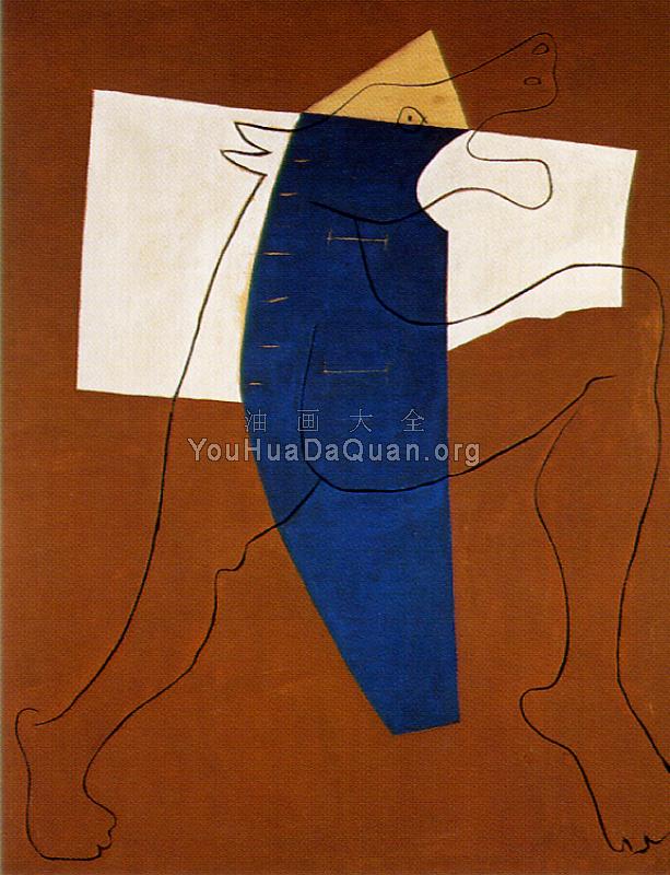 奔跑的牛头人身怪物 - 巴勃罗·毕加索